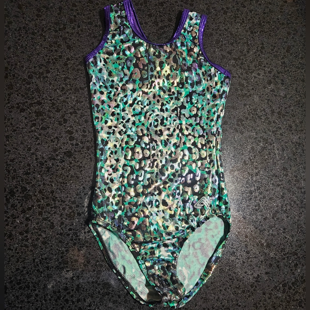 Alpha Factor Gymnastics Leo Leotard Child Large Leopard